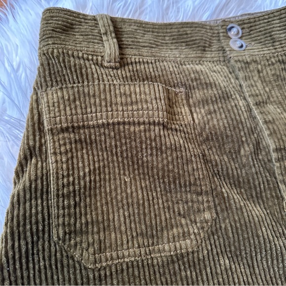 Madewell Green Corduroy mini skirt with front pockets. EUC Y2K size 10 - Picture 7 of 8